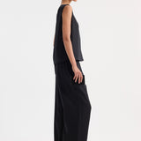 ROHE - Scoop-neck silk top | black