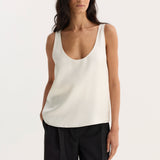 ROHE - Scoop - neck silk top | cream