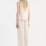 ROHE - Scoop-neck silk top | cream
