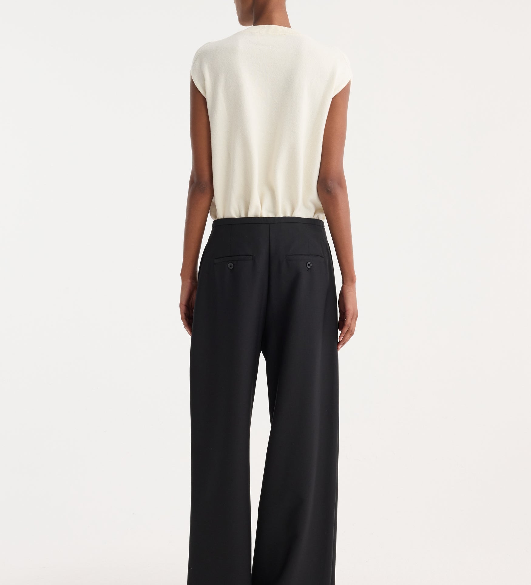 ROHE - Relaxed drawstring trousers | black