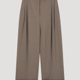 ROHE - High - waist turn - up trousers | taupe