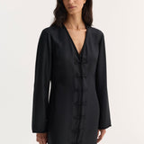 ROHE - Pankou closure silk dress | black