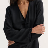 ROHE - Pankou closure silk dress | black