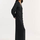 ROHE - Pankou closure silk dress | black