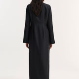 ROHE - Pankou closure silk dress | black