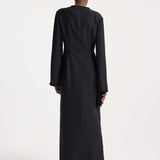 ROHE - Mandarin silk dress | black