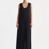 ROHE - Scoop-neck silk dress | black
