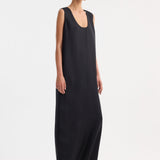 ROHE - Scoop-neck silk dress | black