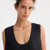 ROHE - Scoop-neck silk dress | black