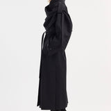 ROHE - Oversized classic scarf trench | black