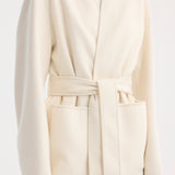 ROHE - Double-faced kimono style coat | off white