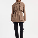 ROHE - Field jacket with waist adjuster | clay
