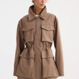 ROHE - Field jacket with waist adjuster | clay