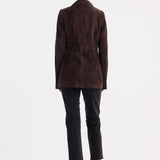 ROHE - Suede cinched blazer | dark chocolate