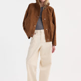 ROHE - Reinvented suede jacket | cognac