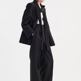 ROHE - Deconstructed satin lapel suit jacket | black