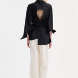 ROHE - Deconstructed silk shirt | black