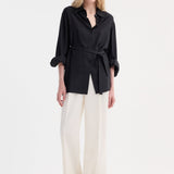 ROHE - Deconstructed silk shirt | black