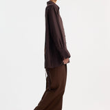 ROHE - Deconstructed silk shirt | mahogany