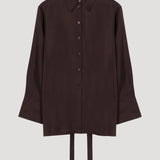 ROHE - Deconstructed silk shirt | mahogany