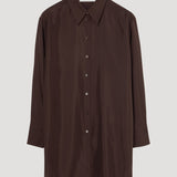 ROHE - Signature elongated silk shirt | mahogany