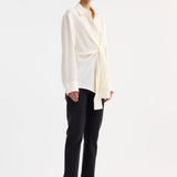ROHE - Silk knotted shirt | cream