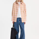 ROHE - Check flannel overshirt | pink beige check