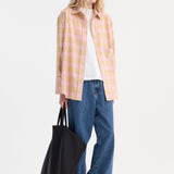 ROHE - Check flannel overshirt | pink beige check