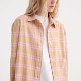 ROHE - Check flannel overshirt | pink beige check