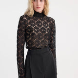 ROHE - Lace turtleneck top | black