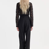 ROHE - Lace turtleneck top | black