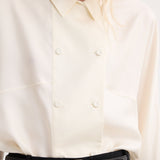 ROHE - Relaxed fit button down top | cream