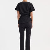 ROHE - Draped lapel top | black