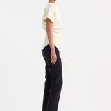 ROHE - Draped lapel top | off white