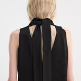 ROHE - Draped satin top | black