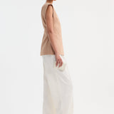 ROHE - Curved open back top | powder