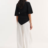 ROHE - Reinvented twisted t - shirt | black