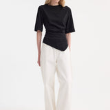 ROHE - Reinvented twisted t-shirt | black
