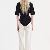 ROHE - Reinvented twisted t-shirt | black