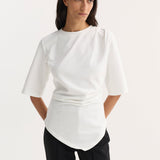 ROHE - Reinvented twisted t - shirt | optic white