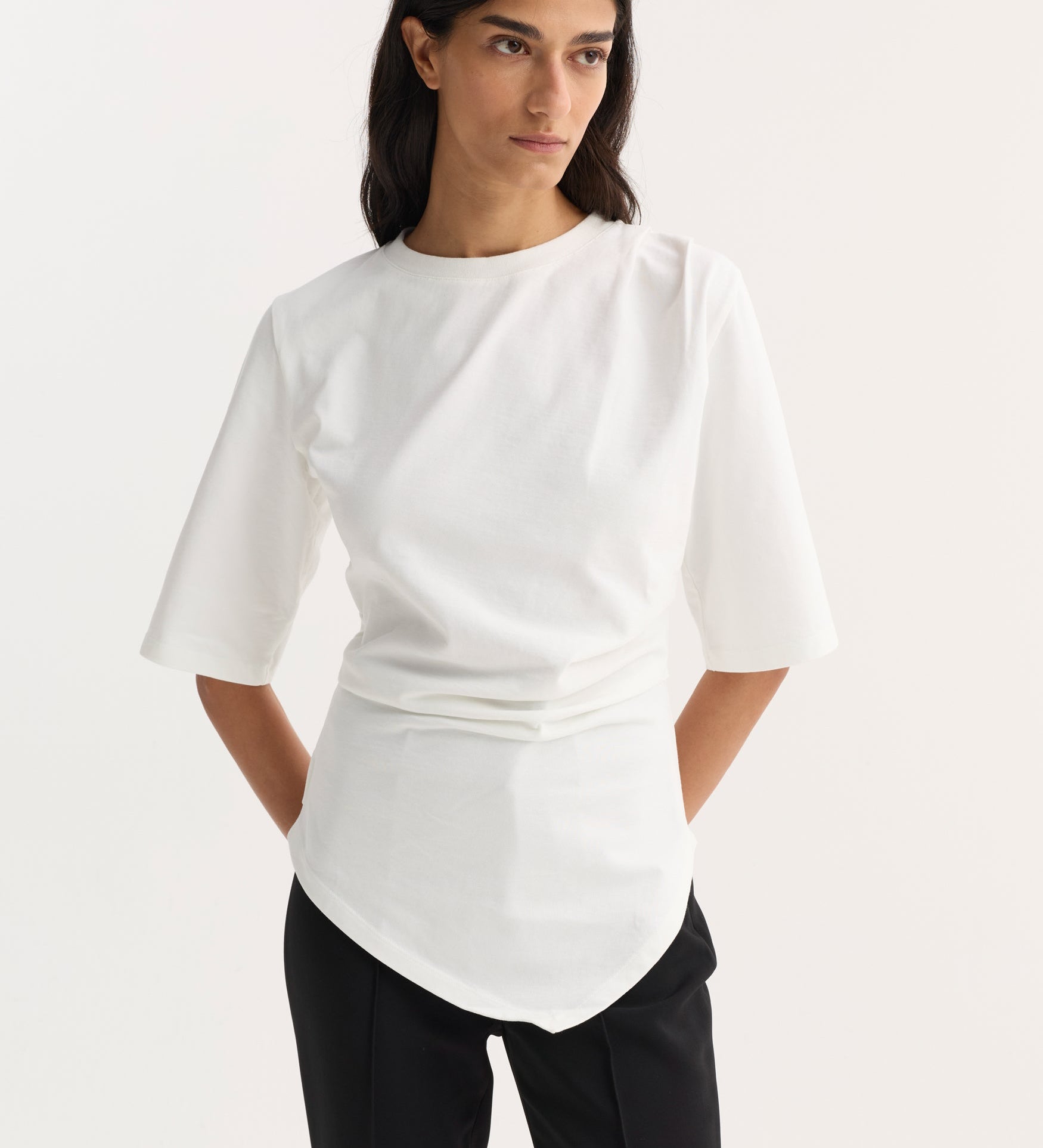 ROHE - Reinvented twisted t - shirt | optic white