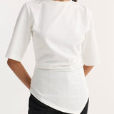 ROHE - Reinvented twisted t - shirt | optic white