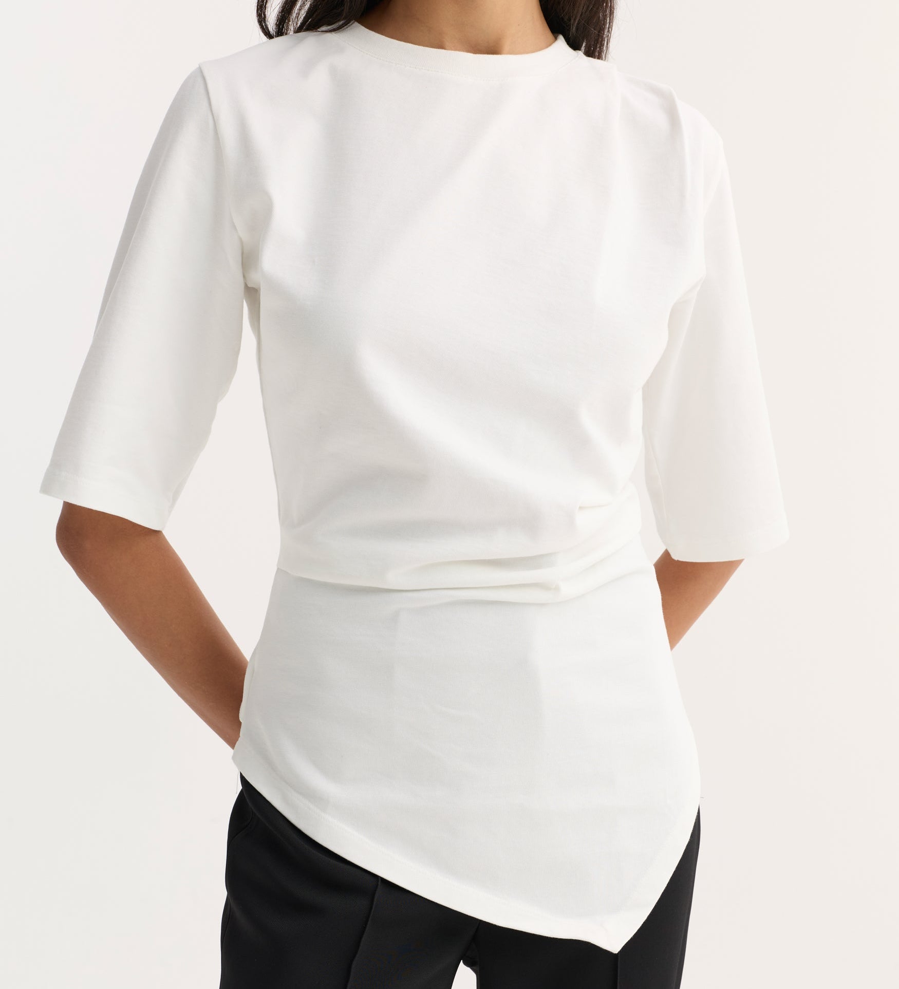 ROHE - Reinvented twisted t - shirt | optic white
