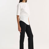 ROHE - Reinvented twisted t - shirt | optic white