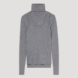 ROHE - Double-layer wool top | mid grey melange