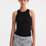 ROHE - Racerback merino jersey top | black