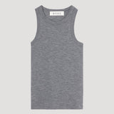 ROHE - Racerback merino jersey top | mid grey melange