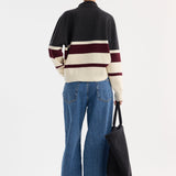 ROHE - Compact knitted striped polo | stripe