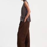 ROHE - Double-layered knit top | mud melange