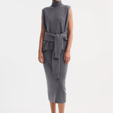 ROHE - Double-layered knit dress | mid grey melange